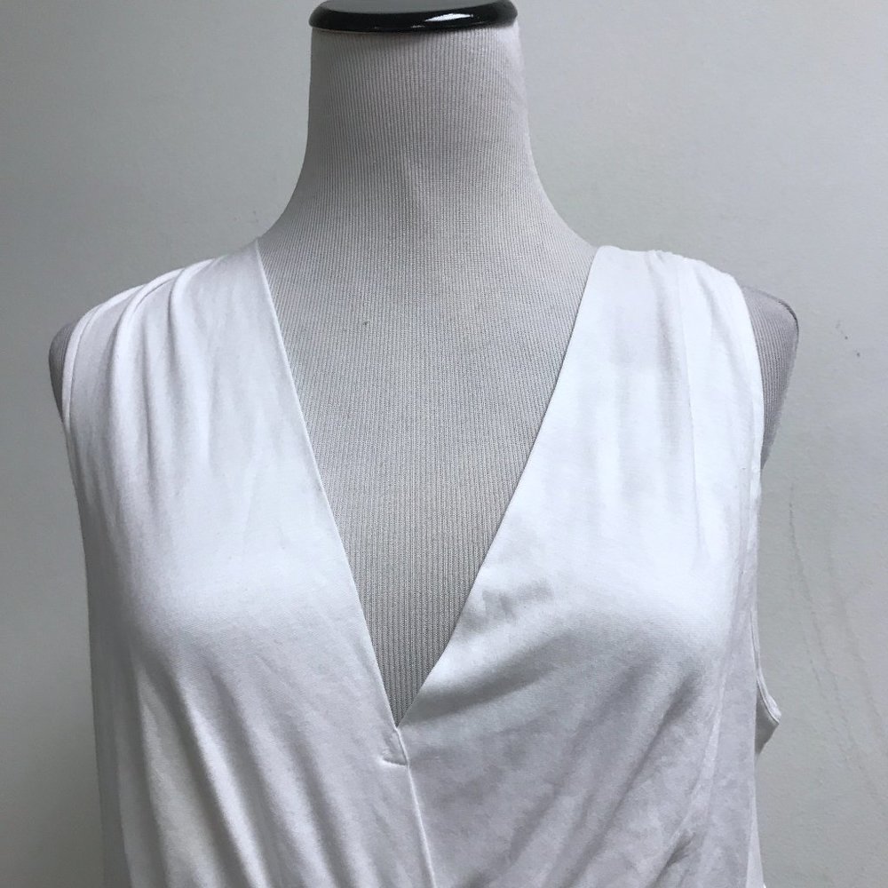 Hanro white cotton cover up loungewear dress gown M NWT